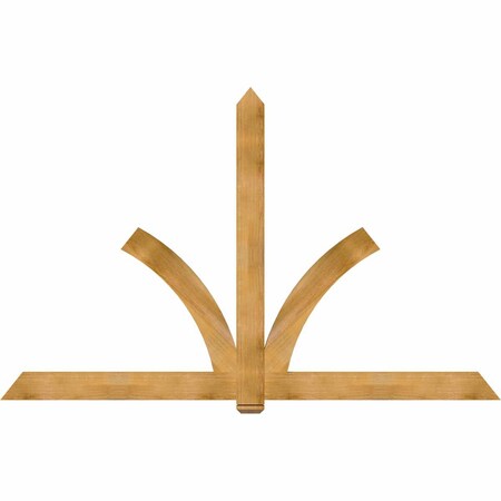 Ekena Millwork Redmond Rough Sawn Timber Gable Bracket, Western Red Cedar, 108"W x 68"H x 2"D x 6"F, 15/12 Pitch GBW108X68X0206RED00RWR